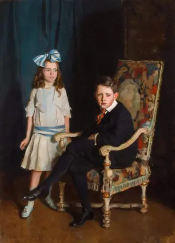 A Portrait Of Jean Mckelvie Sclater-booth And Her Brother 1916