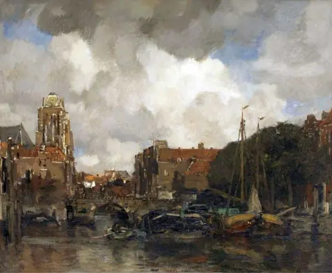 Een gezicht op Dordrecht ca. 1884