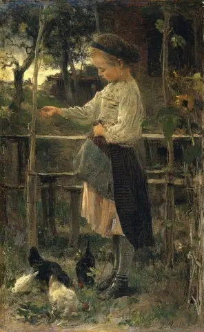 Kuikens voeren 1866
