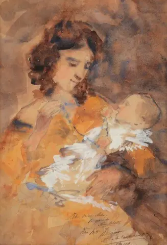 אם עם ילד 1916