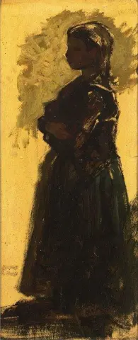 פורטרט של ילדה עומדת, בערך 1870