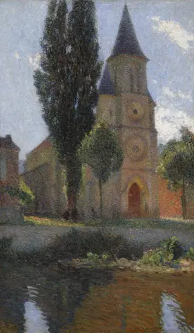 Labstide-du-Vertin kirkko eräänä kesäaamuna noin 1898