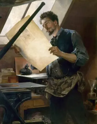 Felicien Rops em seu estúdio