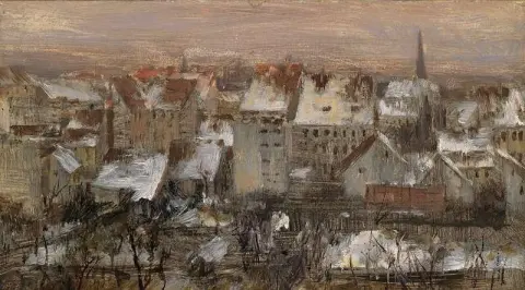 柏林 Hinterhauser Im Schnee Ca. 1847-48