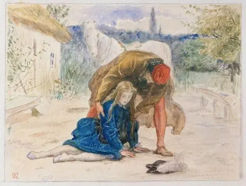 罗伯特·布坎南 (Robert Buchanan) 诗《女仆阿沃兰》插图，1861 年