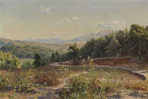 Griechische Landschaft Mit Weinbergen 1895