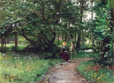 画一条河边的小路 1888