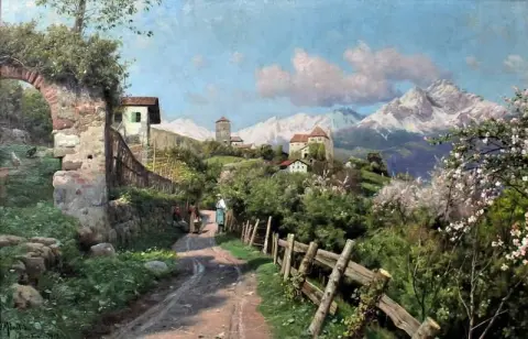 蒂罗尔州的春天风景 1913