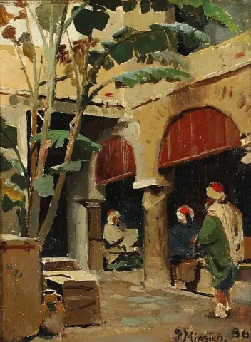 阿尔及利亚庭院景观 1886