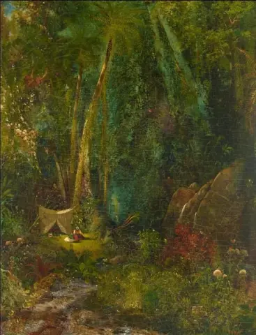 Seminole Village In The Everglades 1860