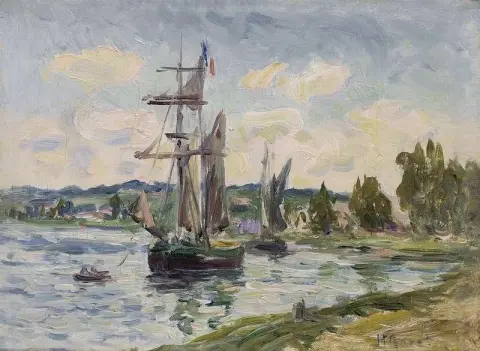 Boten in de haven ca. 1909