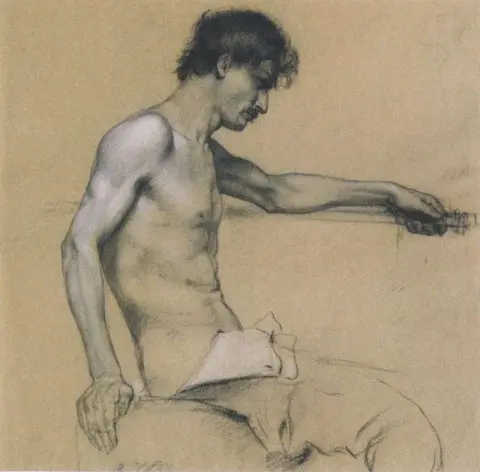 Ανδρική ημιγυμνή μελέτη περ. 1888