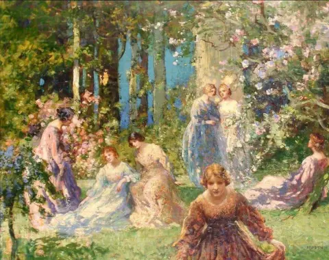 Ladies In A Garden