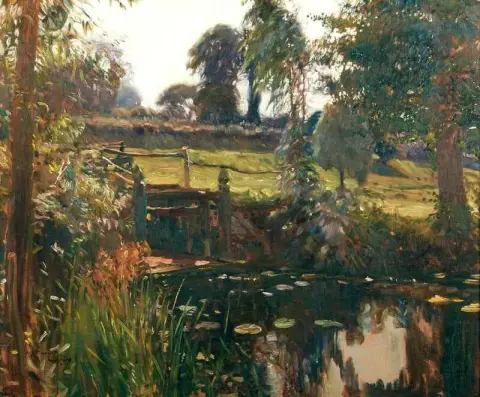 Mendham 아티스트의 집 근처 밀 풀장 1909