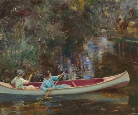 白色独木舟，约 1924 年