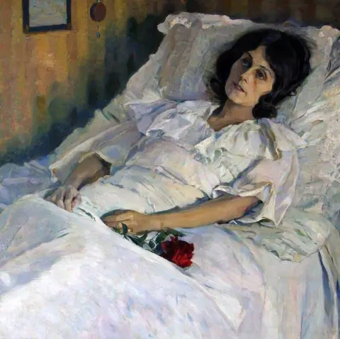 una niña enferma