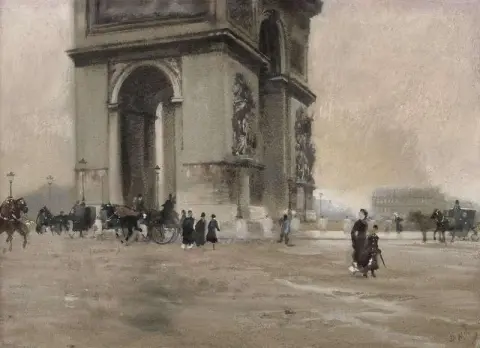 O Arco Di Trionfo em Paris, por volta de 1876