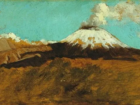 Paisagem Vesúvia com neve