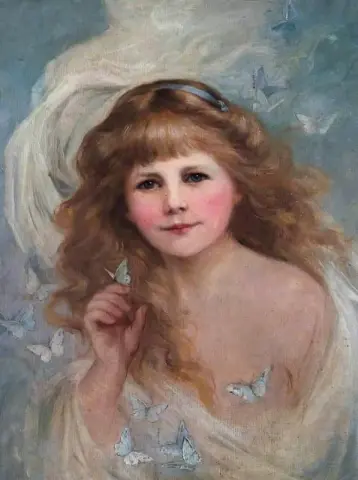 Bacante com borboletas por volta de 1905