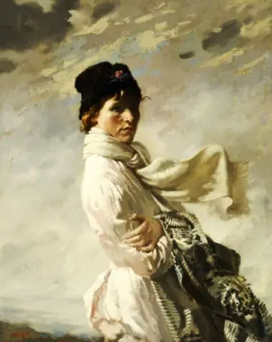 在都柏林湾 - 艺术家妻子的肖像 1909