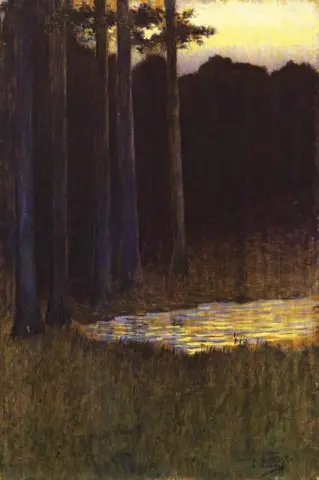 Лес вечером 1902 г.