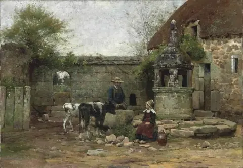 A Gray Morning In A Breton Farmyard
