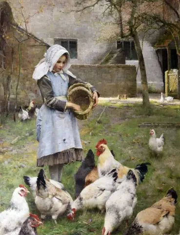 Feeding The Chickens 1885
