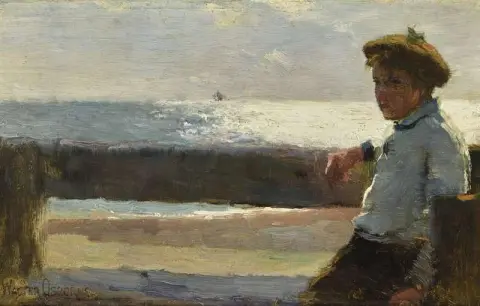 Seated Boy And Sea 1884