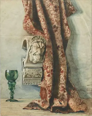 Stilleben Med Draperi Och Remmare 1889