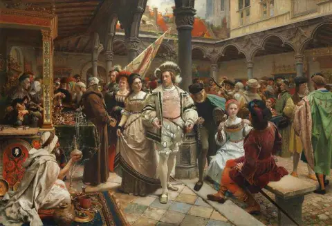 Feira na antiga feira comercial de Antuérpia