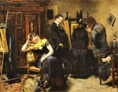 Bezoekers nell'atelier