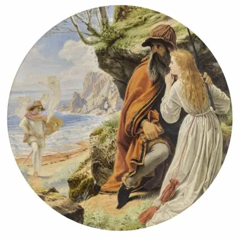 Prospero ja Miranda The Tempest noin 1865