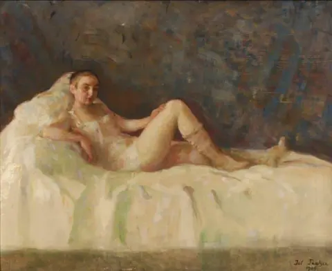 斜躺女模特1929