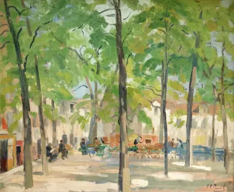 夏日清晨蒙马特小丘广场 1910
