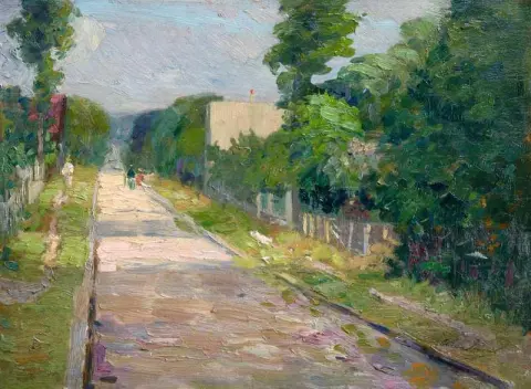 1910 年巴黎周边 Aulnay-sous-bois 的一条街道