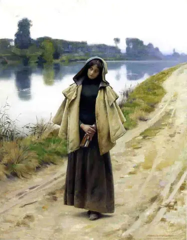 Ragazza da un percorso