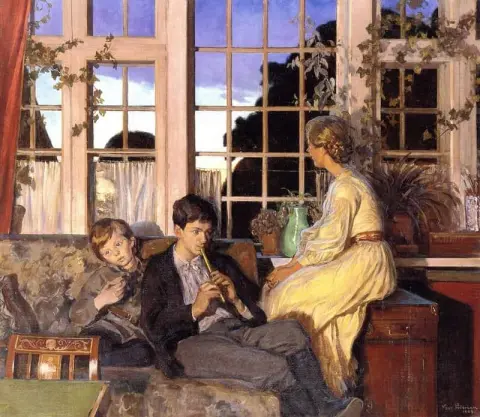 Genieten van de zonsondergang 1904