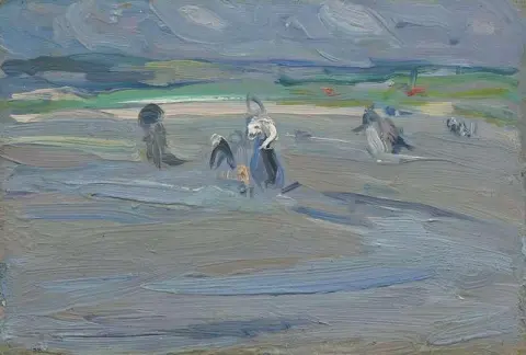 海岸上的人物，约 1903 年