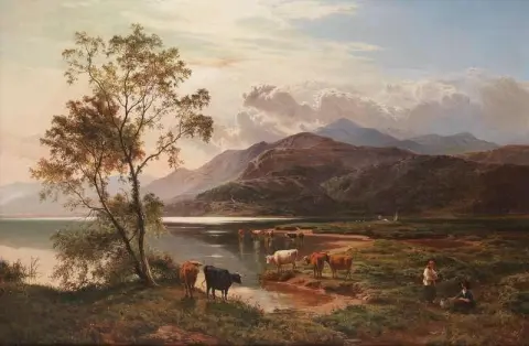 Una vista vicino a Barmouth Galles del Nord 1864