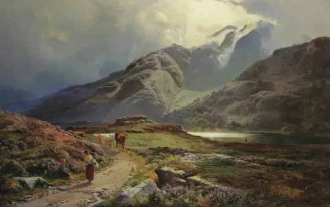 Una vista di Blea Tarn Westmorland 1870