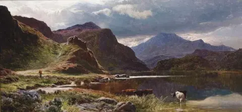 Llyn-y-ddinas 北威尔士 1864