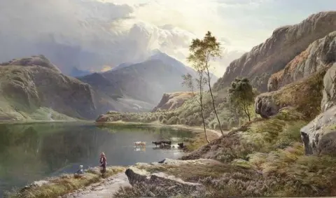 Llyn-y-ddinas 北威尔士 1873