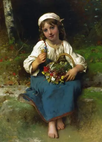 提着花篮的少女 1880