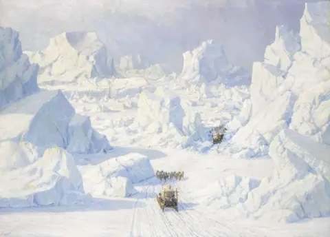 格陵兰岛狗拉雪橇