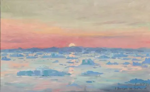 Sunset At The Ice By Cape Farewell