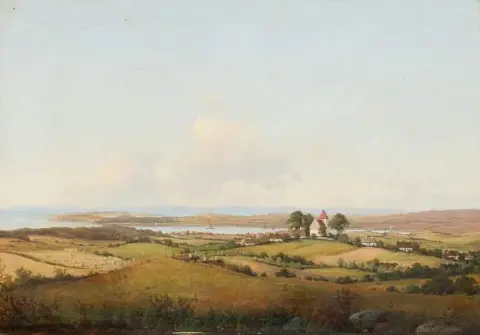 From The Area Near Holstenshus Manor. In The Centre Diern S Church