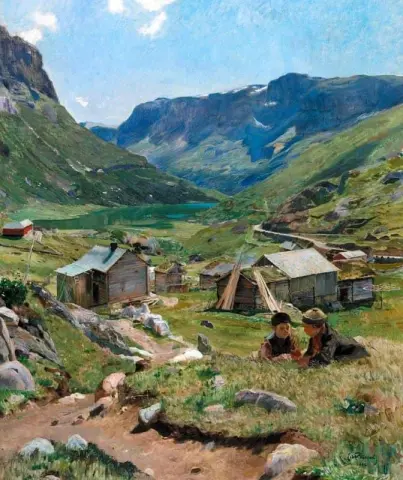 Summer Day View Of The Valley At Skogstad