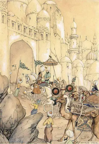 Night The Story Of Aziz And Aziza The Vizier Entering The White City