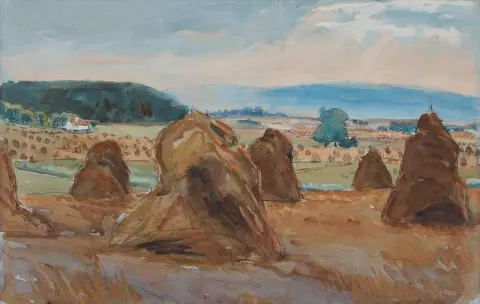 Paisaje de Omberg Suecia
