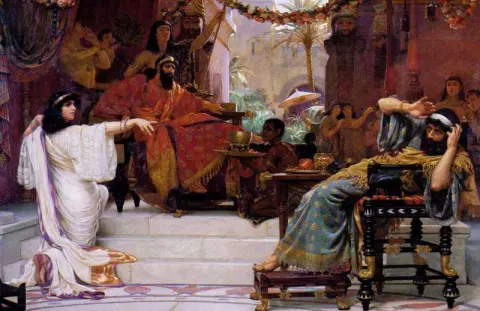 Эсфирь обличает Амана царю Артаксерксу 1888 г.